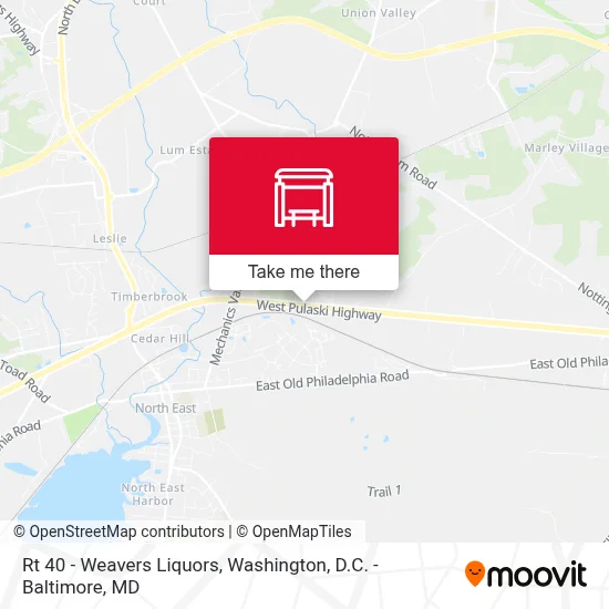 Rt 40 - Weavers Liquors map