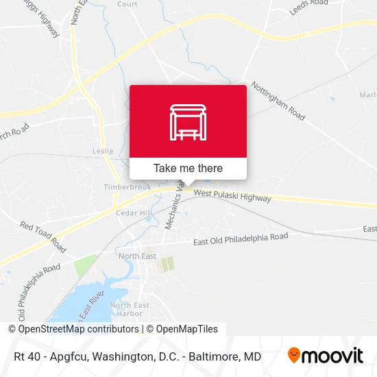Rt 40 - Apgfcu map