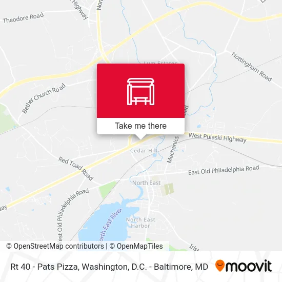 Rt 40 - Pats Pizza map