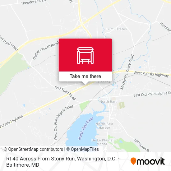 Rt 40  Across From Stony Run map