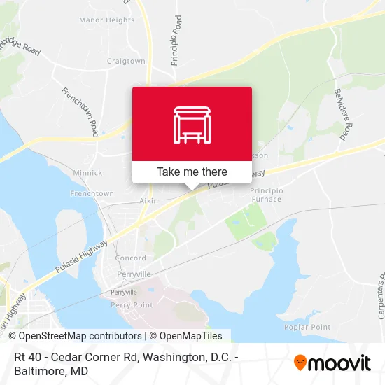 Rt 40 - Cedar Corner Rd map