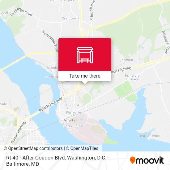 Rt 40 - After Coudon Blvd map