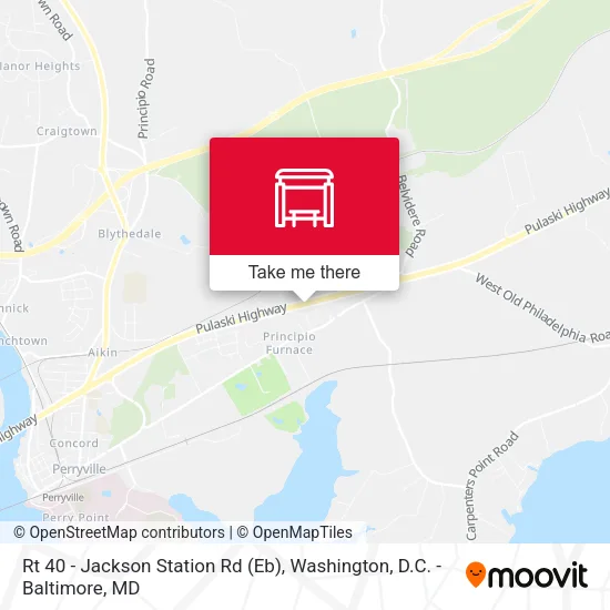 Rt 40 - Jackson Station Rd (Eb) map