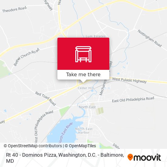 Rt 40 - Dominos Pizza map