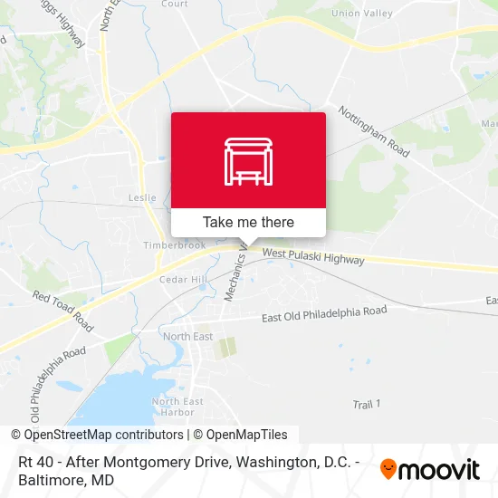 Rt 40 - After Montgomery Drive map