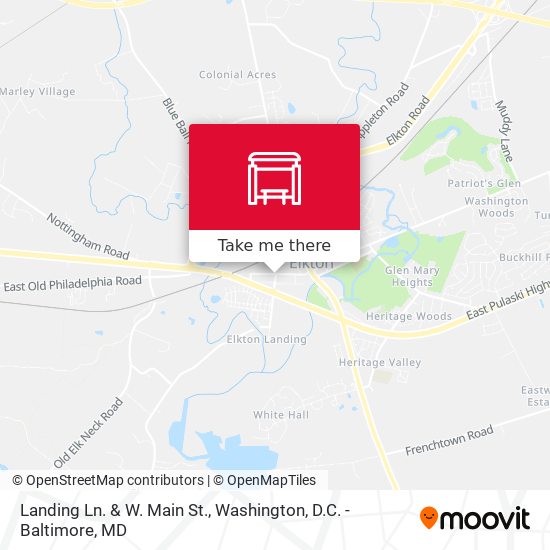 Landing Ln. & W. Main St. map