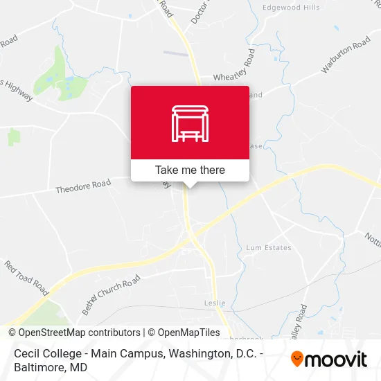 Cecil College - Main Campus map