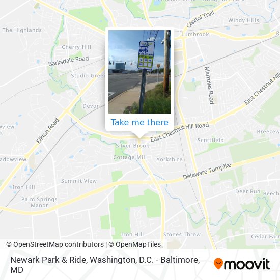 Mapa de Newark Park & Ride