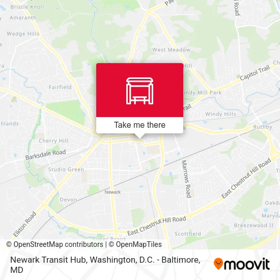 Newark Transit Hub map