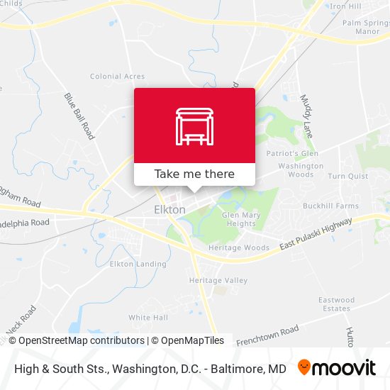 High & South Sts. map