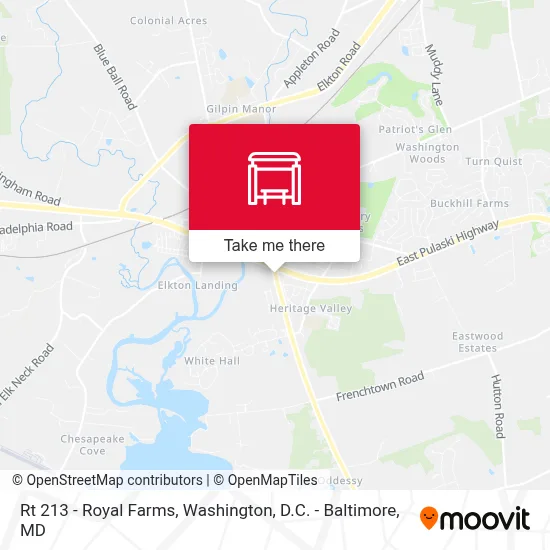 Rt 213 - Royal Farms map