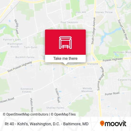 Rt 40 - Kohl's map
