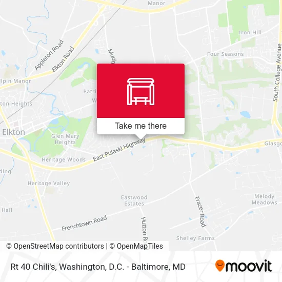 Rt 40   Chili's map