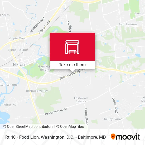 Rt 40 - Food Lion map