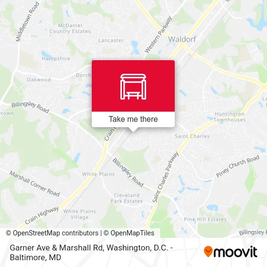 Garner Ave & Marshall Rd map