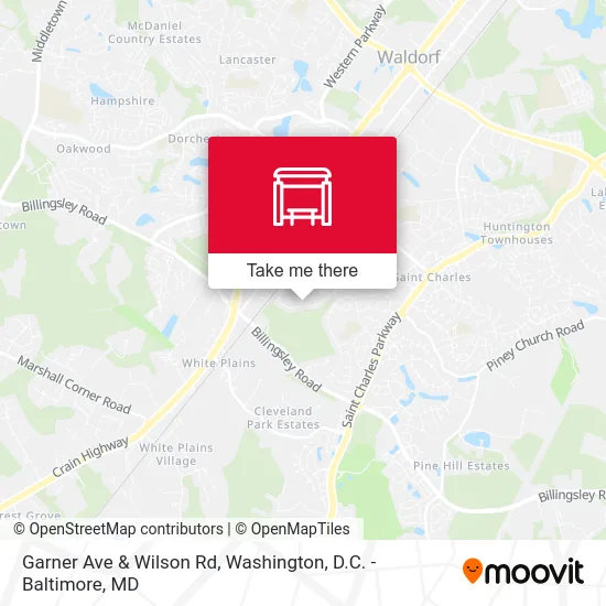 Garner Ave & Wilson Rd map