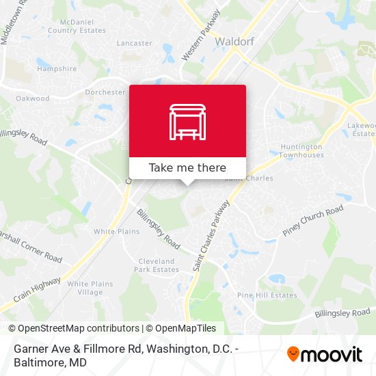 Garner Ave & Fillmore Rd map