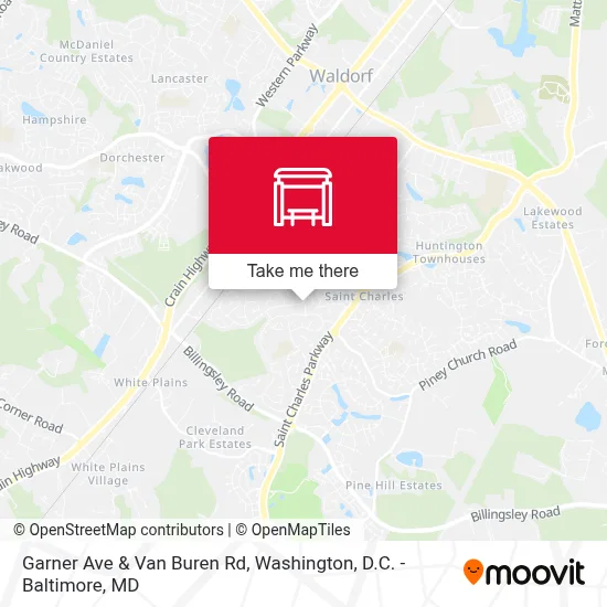 Garner Ave & Van Buren Rd map