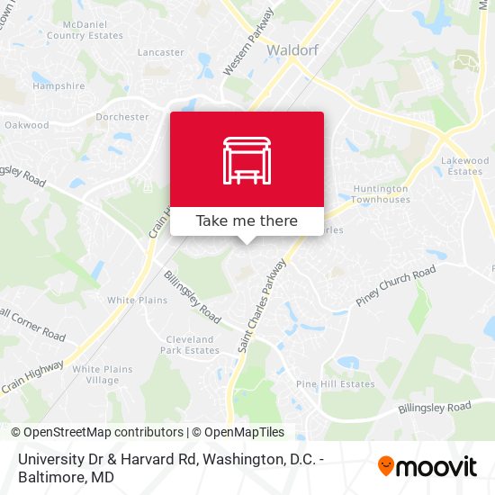Mapa de University Dr & Harvard Rd