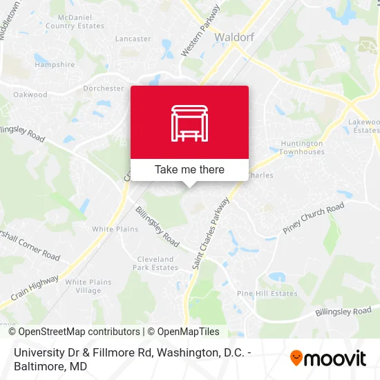 University Dr & Fillmore Rd map