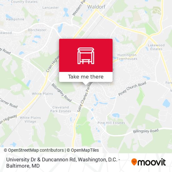 University Dr & Duncannon Rd map