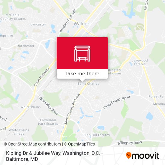 Kipling Dr & Jubilee Way map