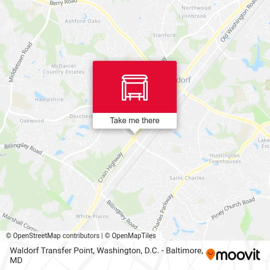 Waldorf Transfer Point map