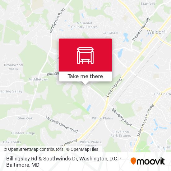 Billingsley Rd & Southwinds Dr map