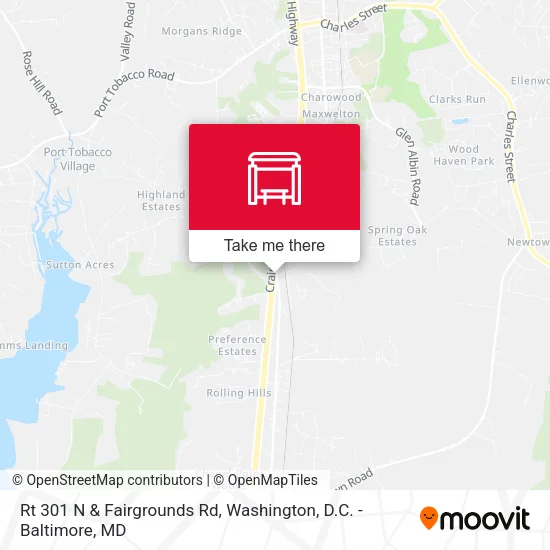 Rt 301 N & Fairgrounds Rd map