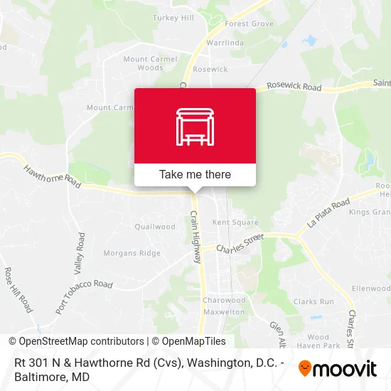 Rt 301 N & Hawthorne Rd (Cvs) map