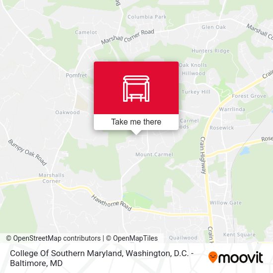 Mapa de College Of Southern Maryland