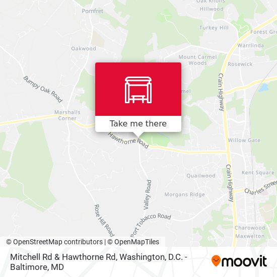 Mitchell Rd & Hawthorne Rd map