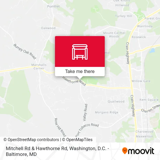 Mitchell Rd & Hawthorne Rd map