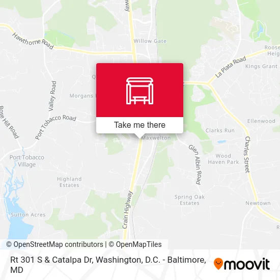 Rt 301 S & Catalpa Dr map