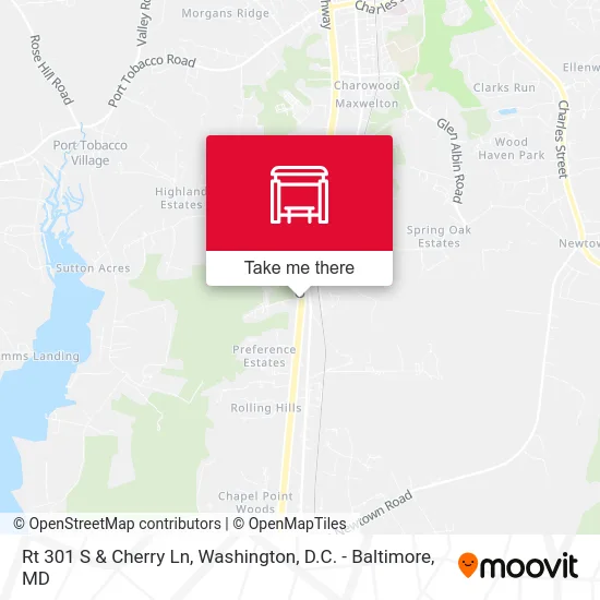 Rt 301 S & Cherry Ln map