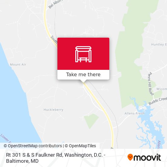 Mapa de Rt 301 S & S Faulkner Rd