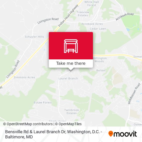 Bensville Rd & Laurel Branch Dr map