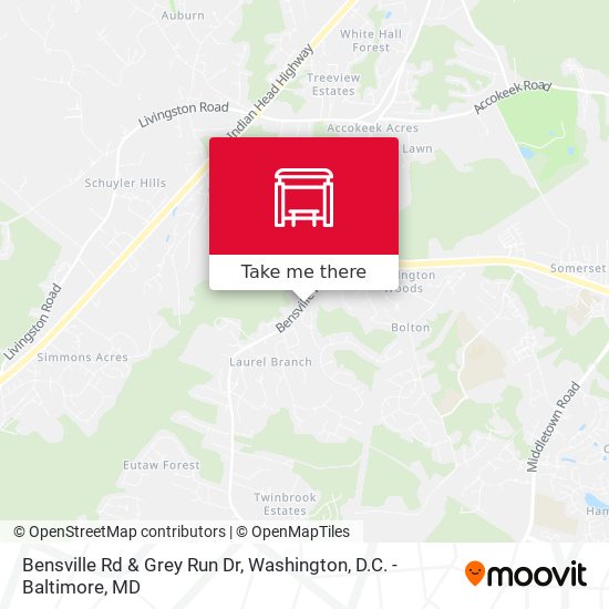 Bensville Rd & Grey Run Dr map
