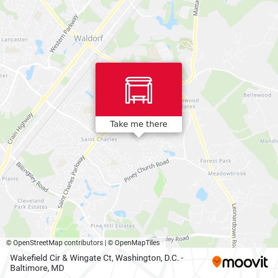Wakefield Cir & Wingate Ct map