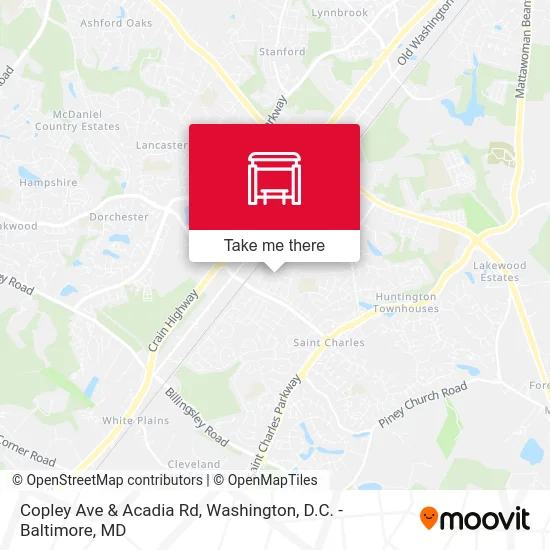 Copley Ave & Acadia Rd map