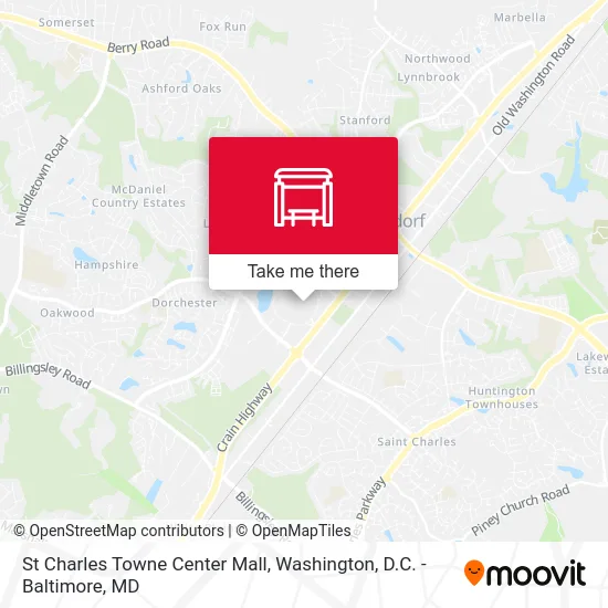 Mapa de St Charles Towne Center Mall