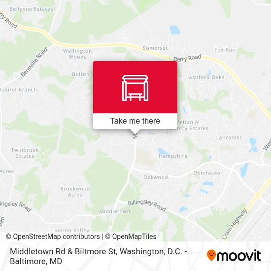 Middletown Rd & Biltmore St map
