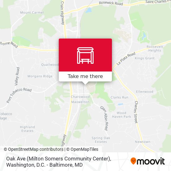 Oak Ave (Milton Somers Community Center) map