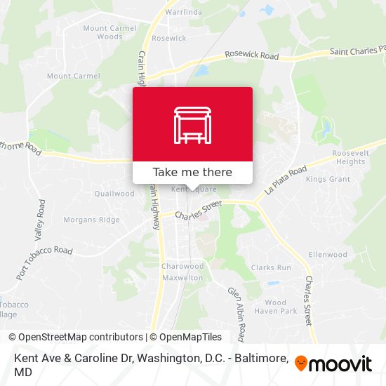 Kent Ave & Caroline Dr map