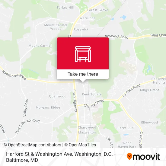 Harford St & Washington Ave map