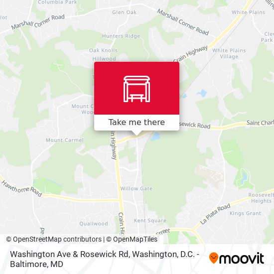 Washington Ave & Rosewick Rd map