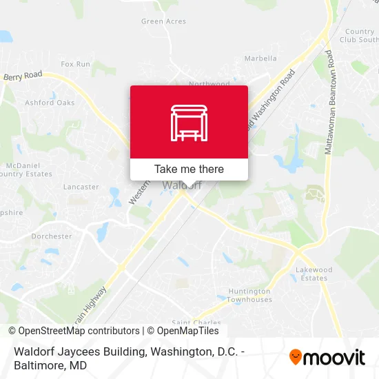Waldorf Jaycees Building map