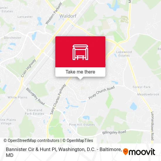 Bannister Cir & Hunt Pl map