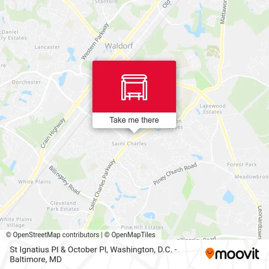 St Ignatius Pl & October Pl map