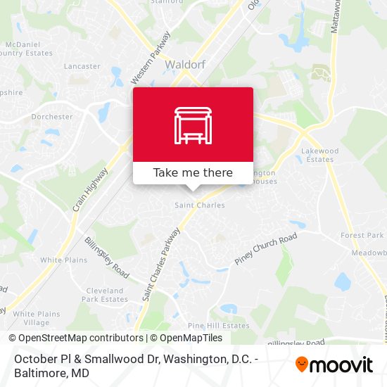 Mapa de October Pl & Smallwood Dr